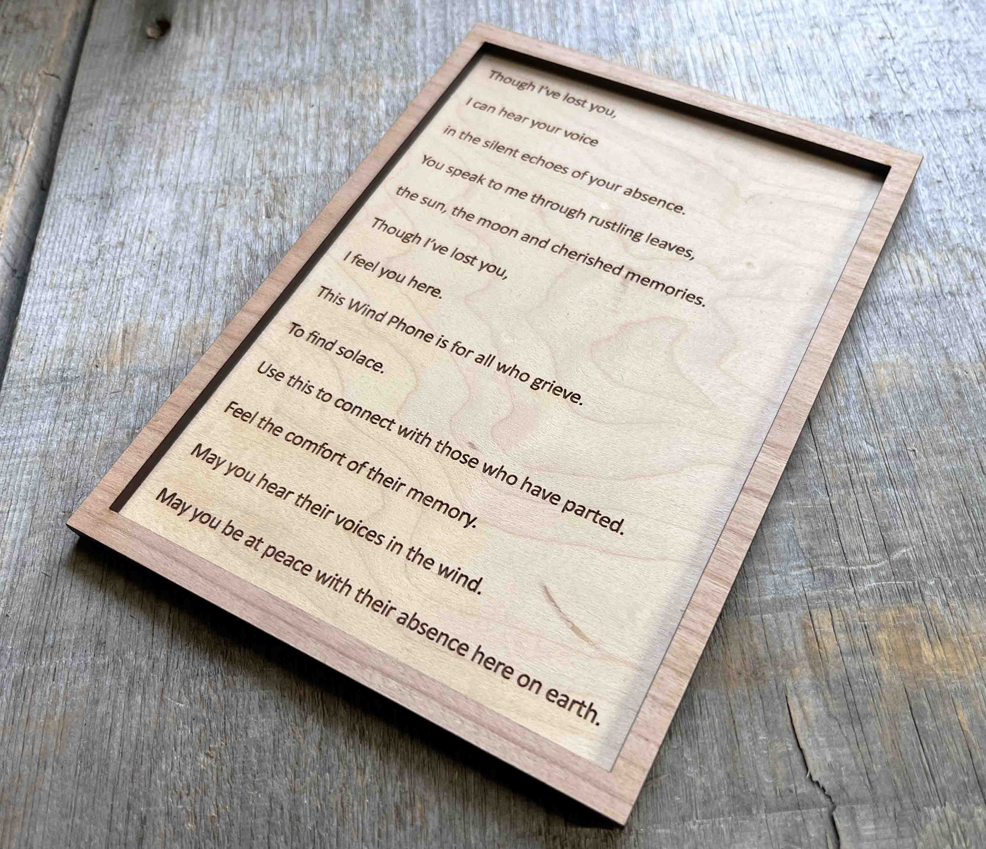 Double Plaque Inscriptions Dual Layer Wooden Plaque.
