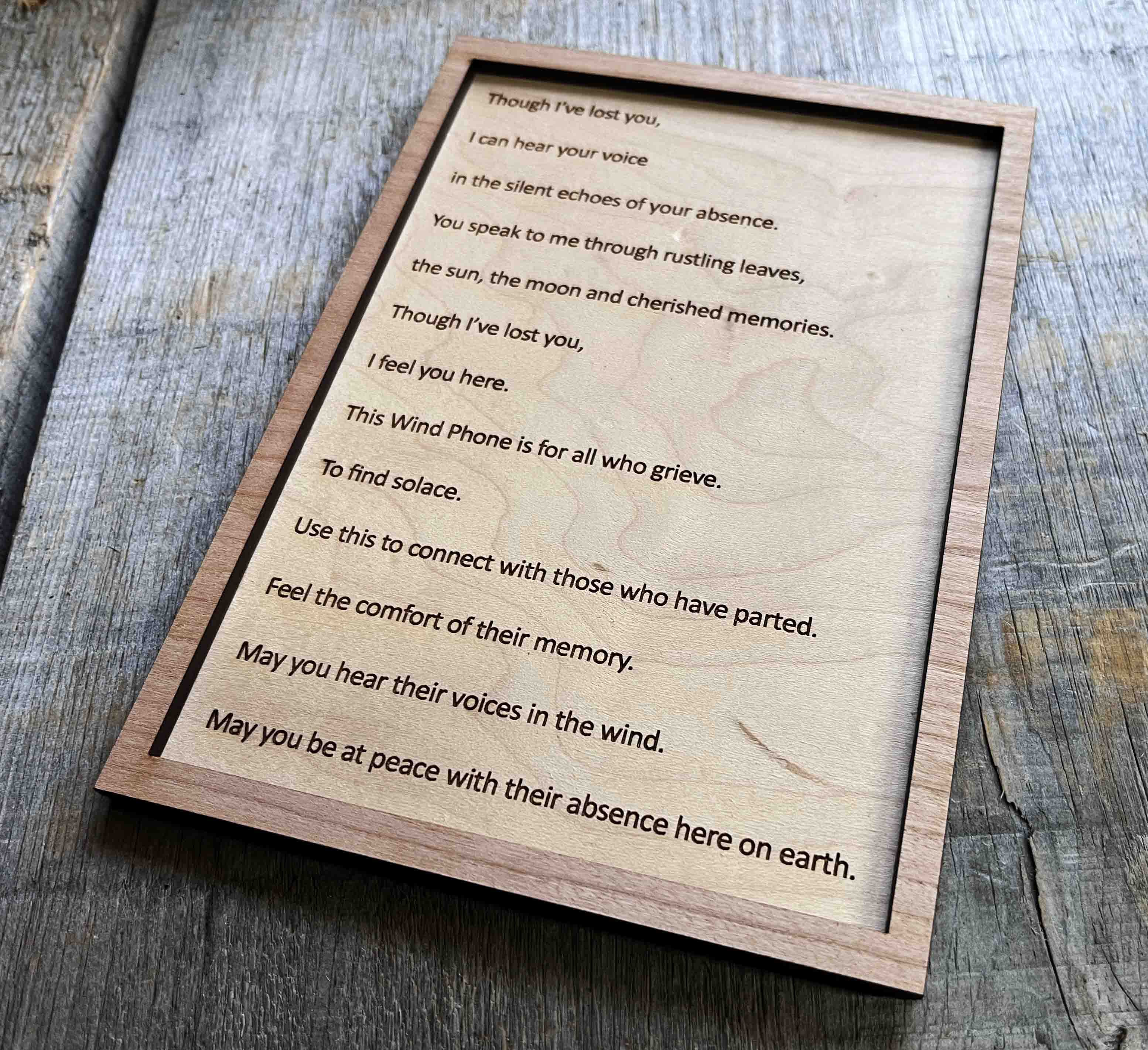 Double Plaque Inscriptions Dual Layer Wooden Plaque.