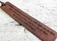 Bookmark Premium Leather Engraved.