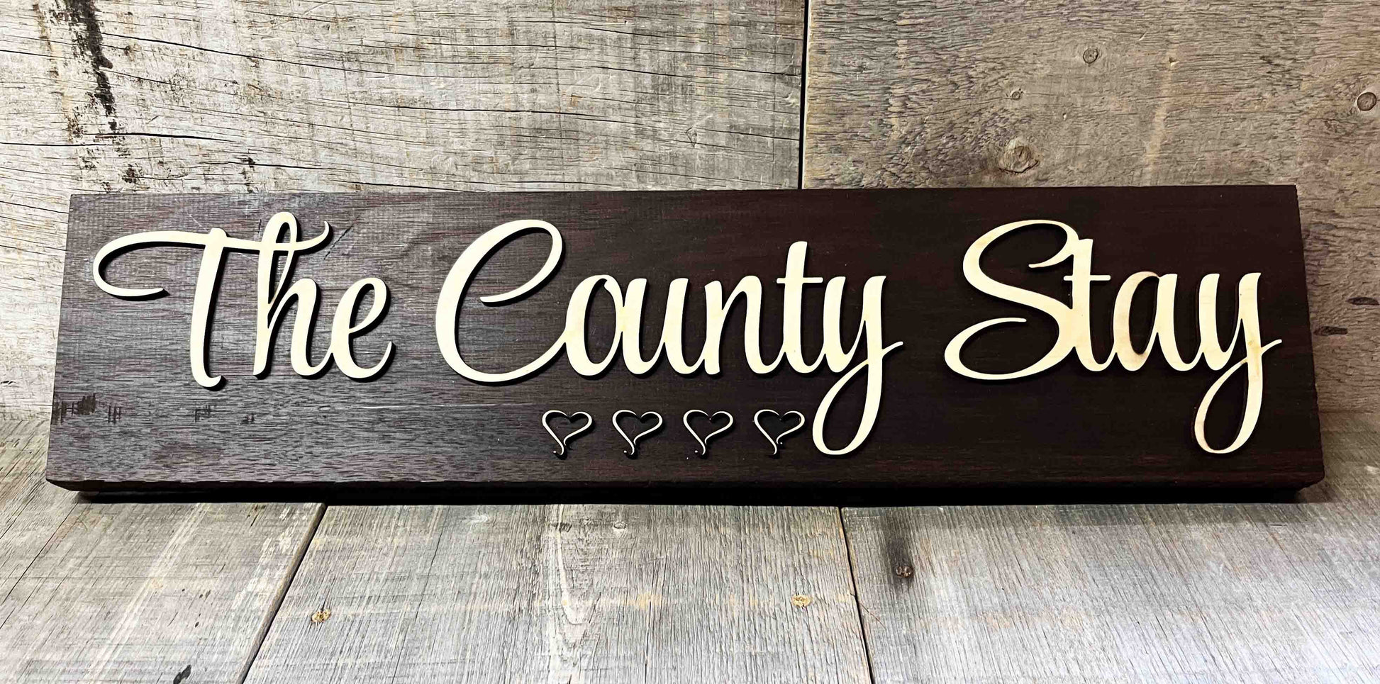 Raised Letter Wooden Family Sign.