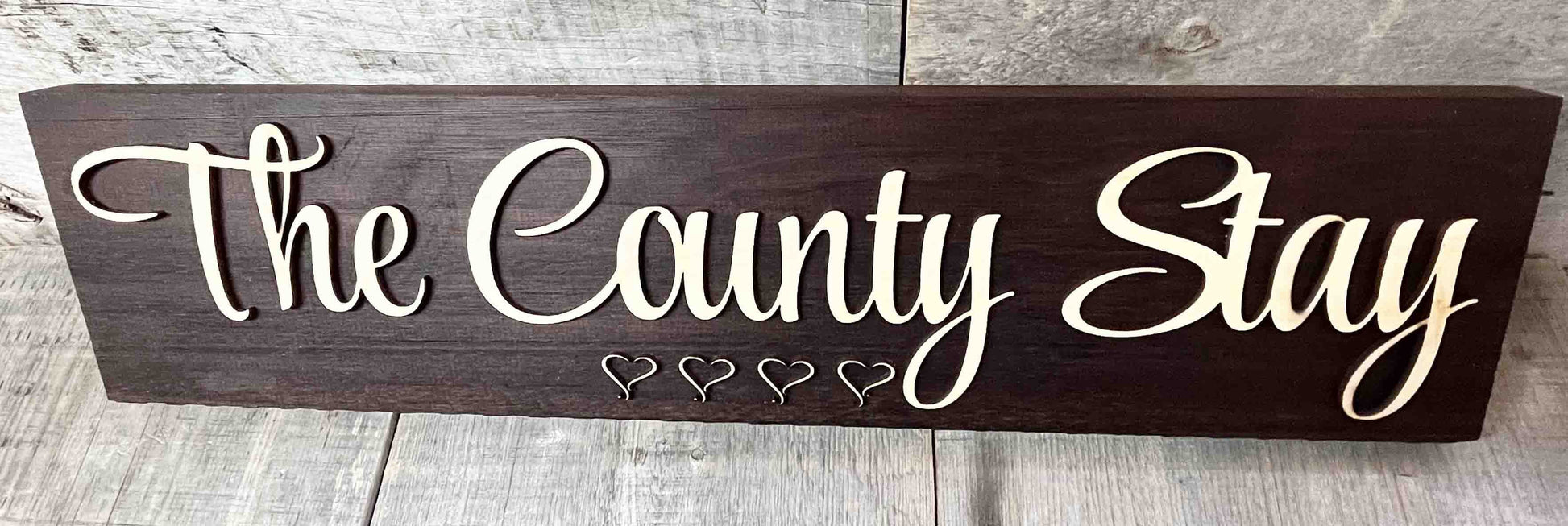 Raised Letter Wooden Family Sign.