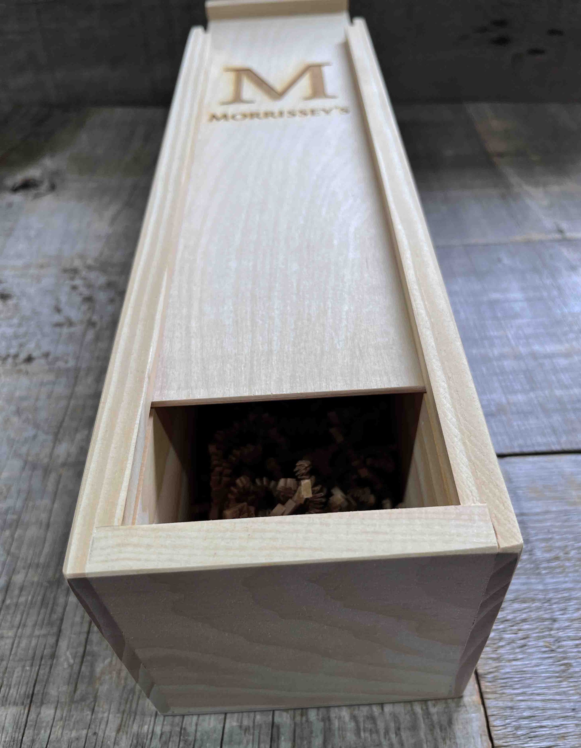 Custom Engraved Pine Wine Boxes - Initial and name Design 33.