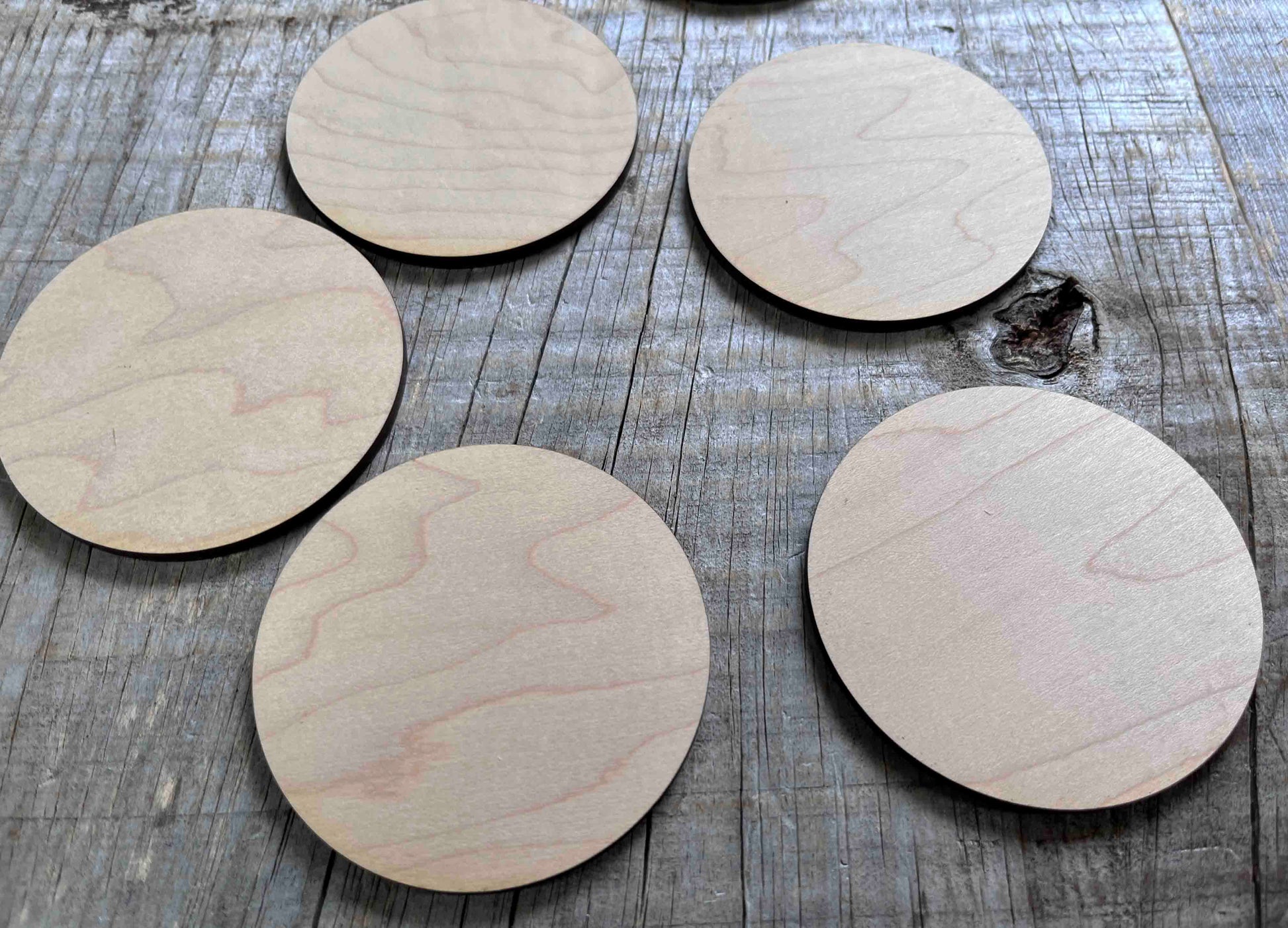 Circle Laser Cut Wood Blank.