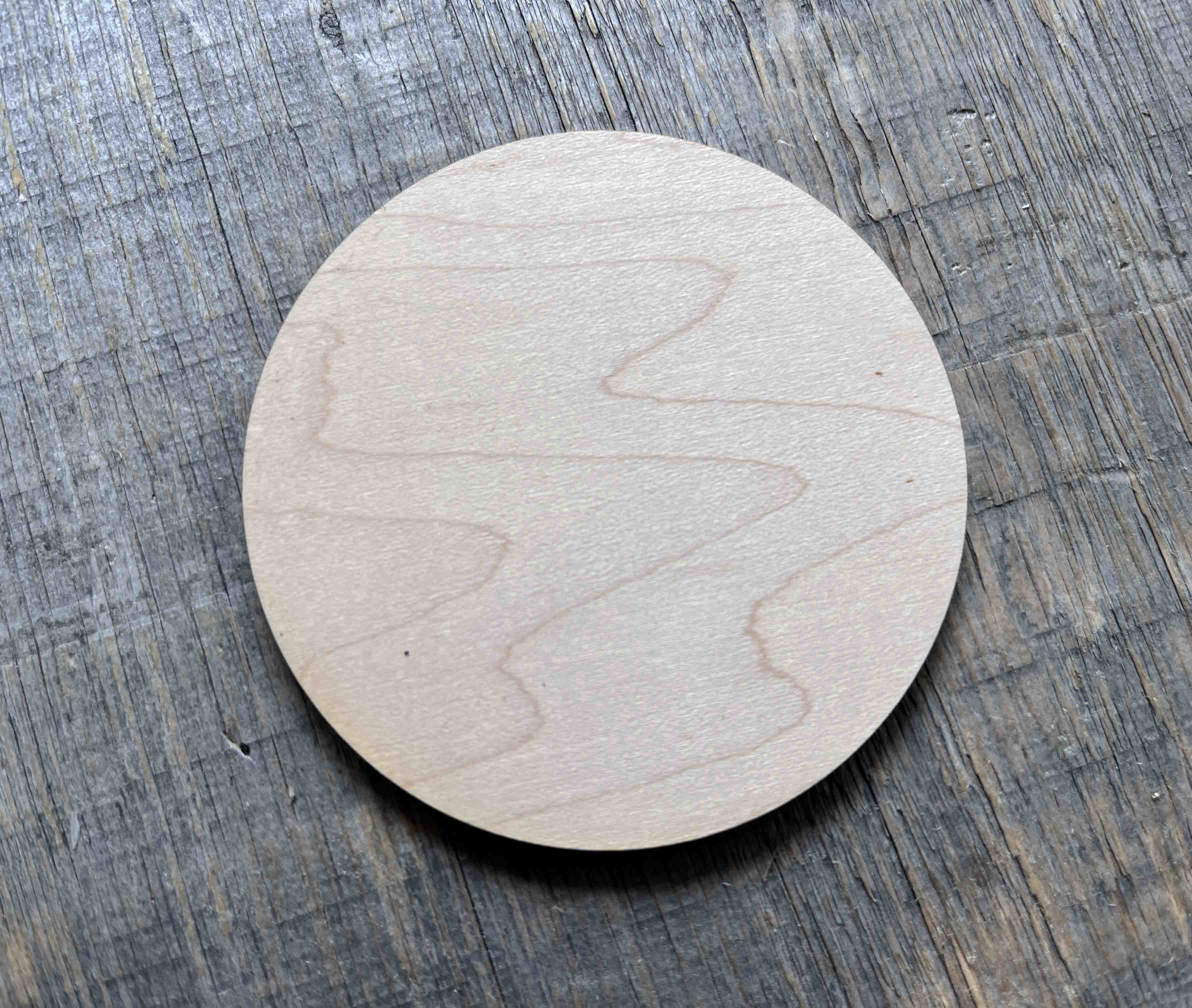Circle Laser Cut Wood Blank.