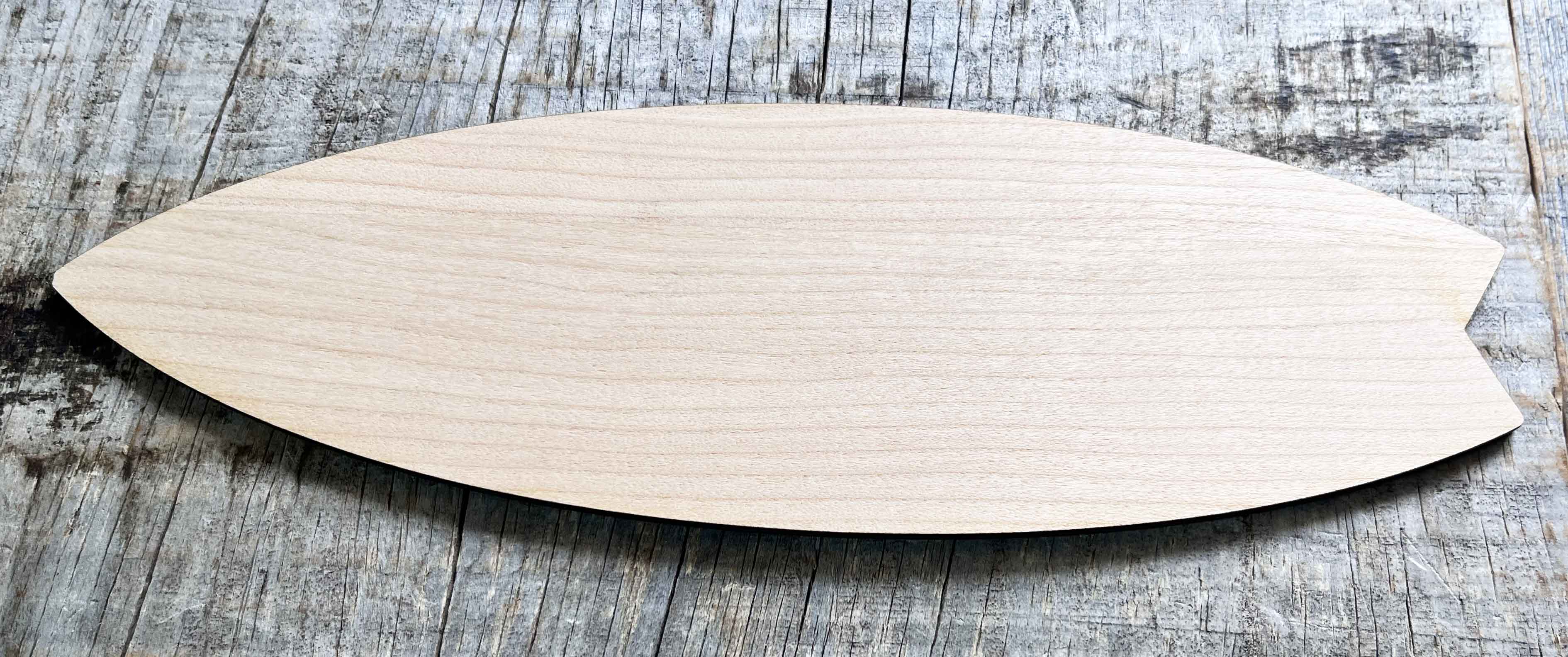 Surfboard Laser Cut Wood Blank.
