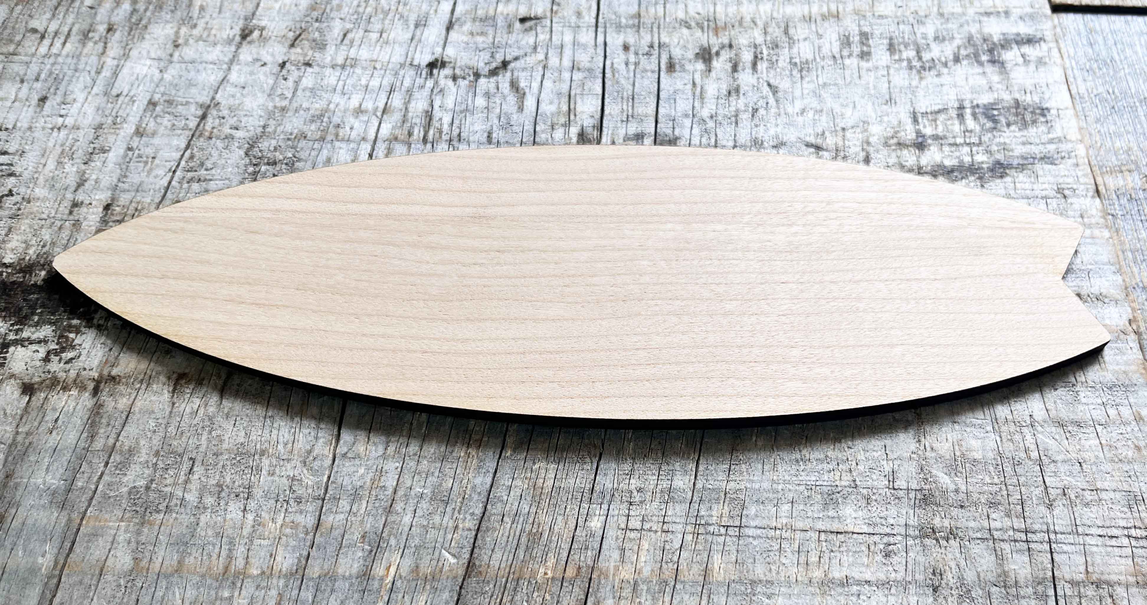 Surfboard Laser Cut Wood Blank.