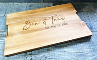 Maple Cutting Board Names and Date  - Design 96.