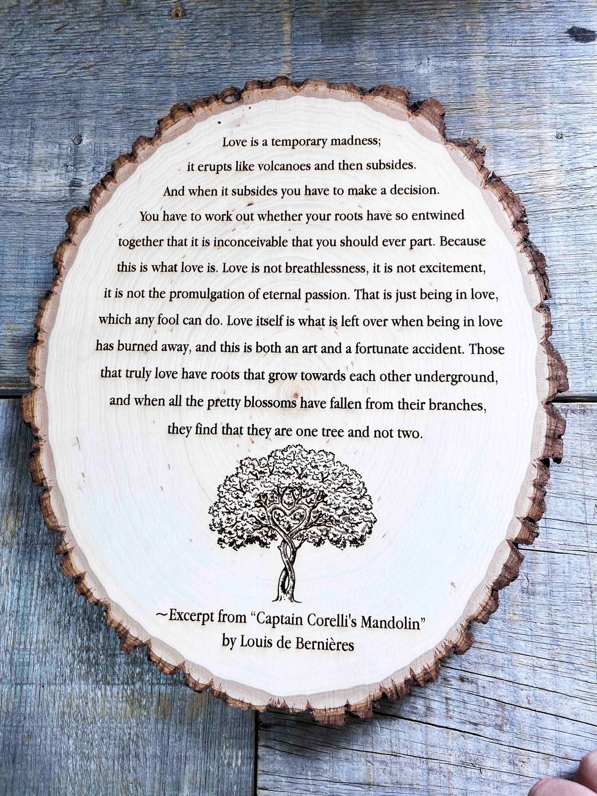 Tree Slice Plaque Memories Made Custom