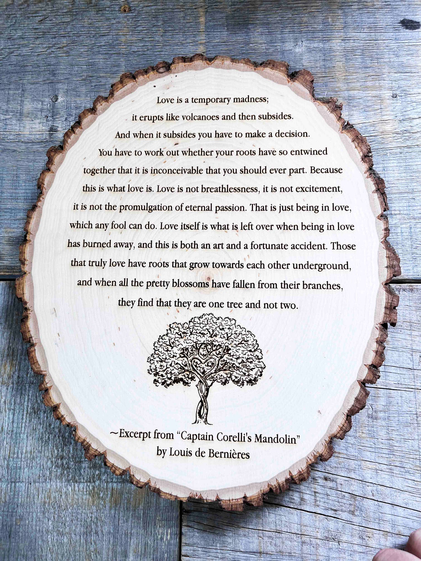 Tree Slice Plaque Memories Made Custom