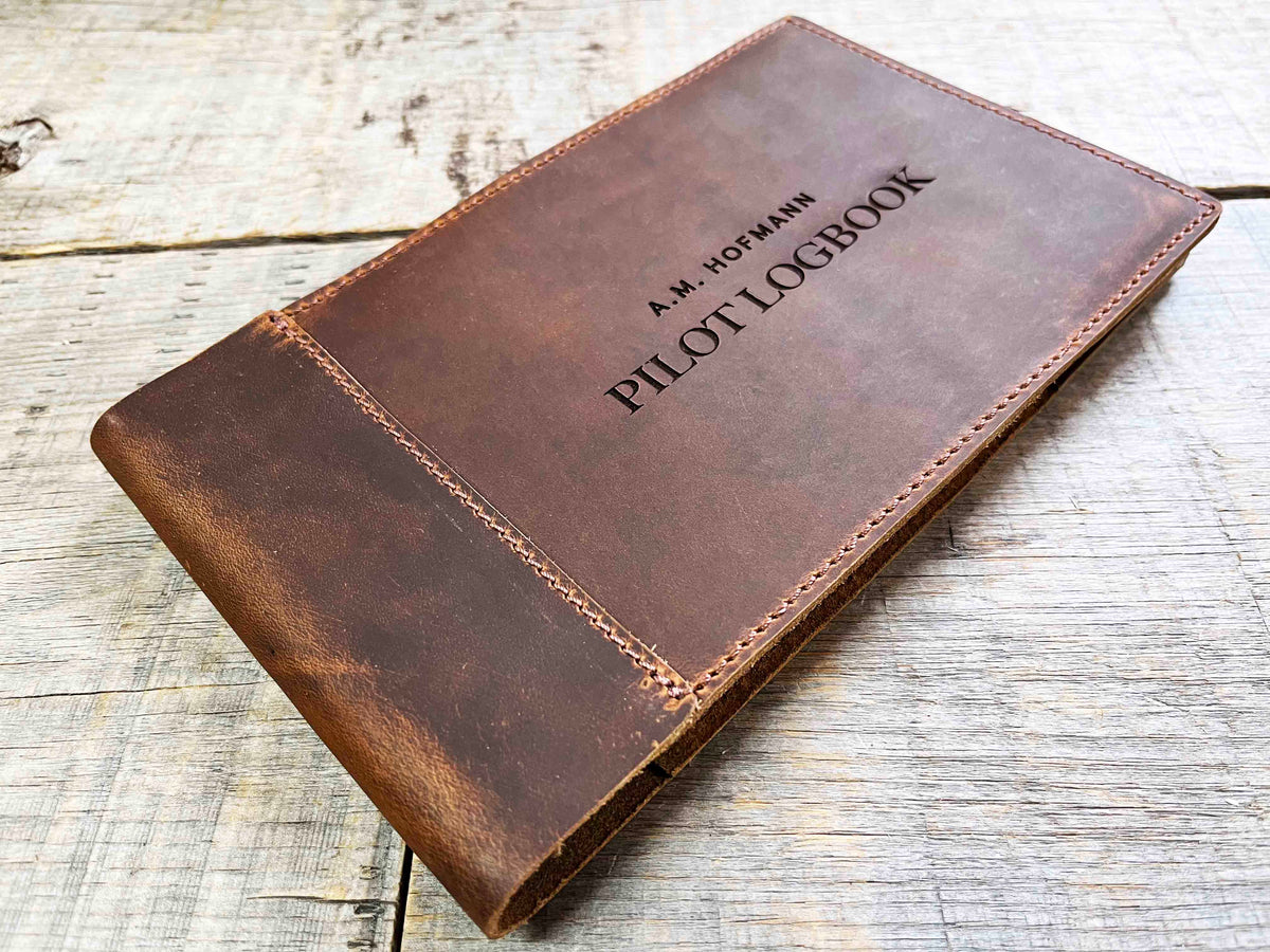 Master Pilots Log Premium Leather Engraved Memories Made Custom