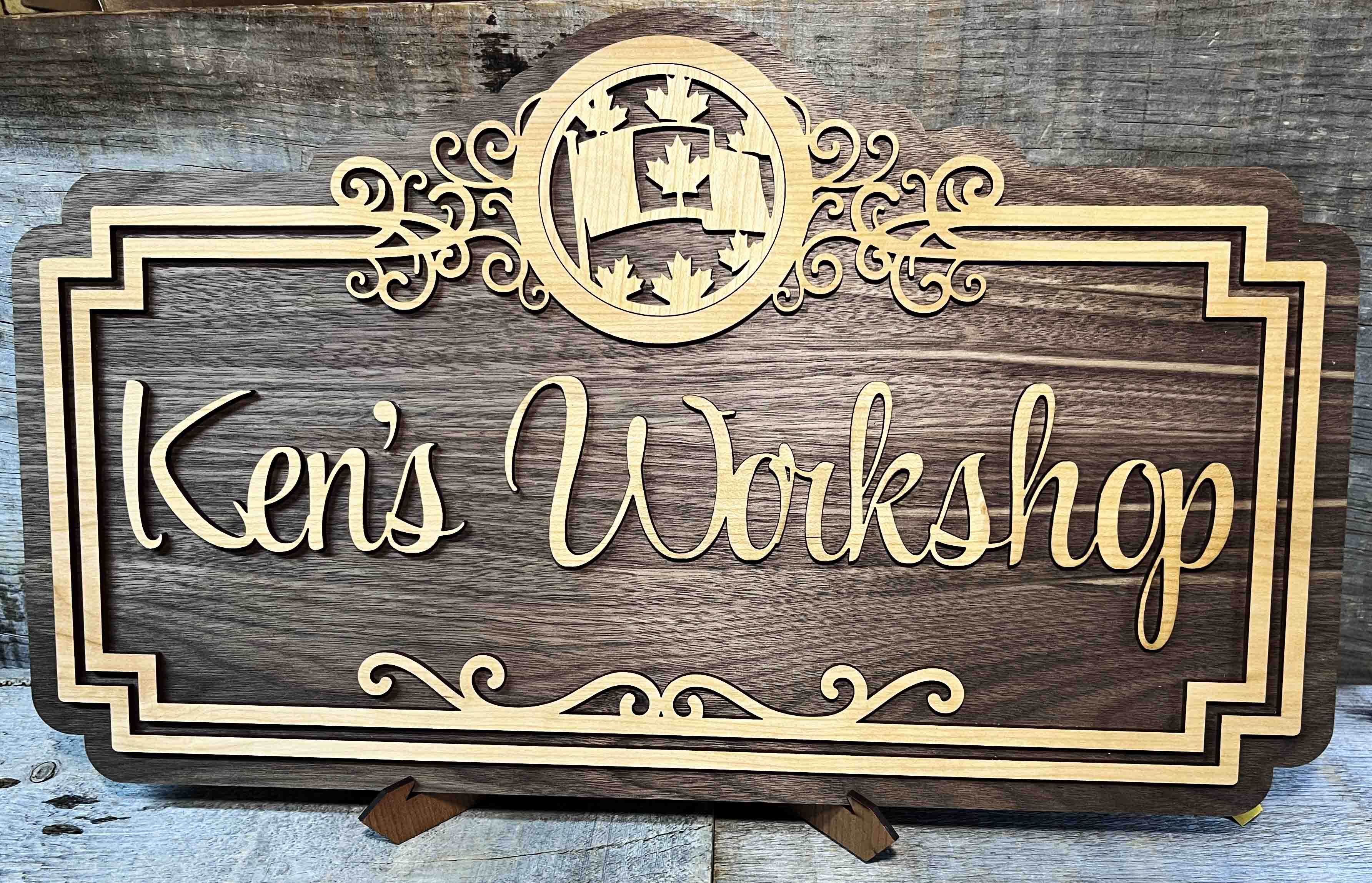 Workshop Sign With Interchangeable Icons.
