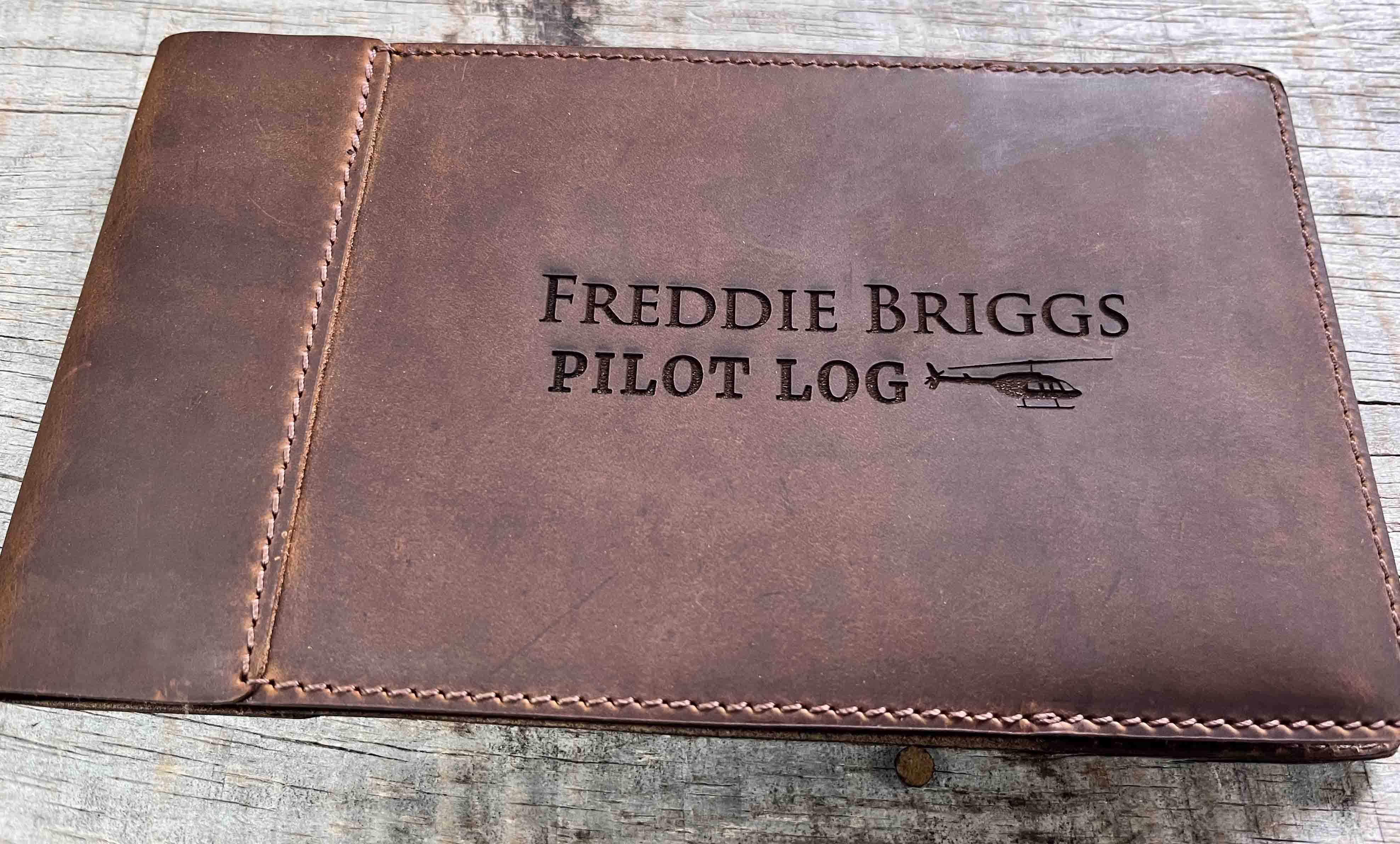 Master Pilots Log Premium Leather Engraved