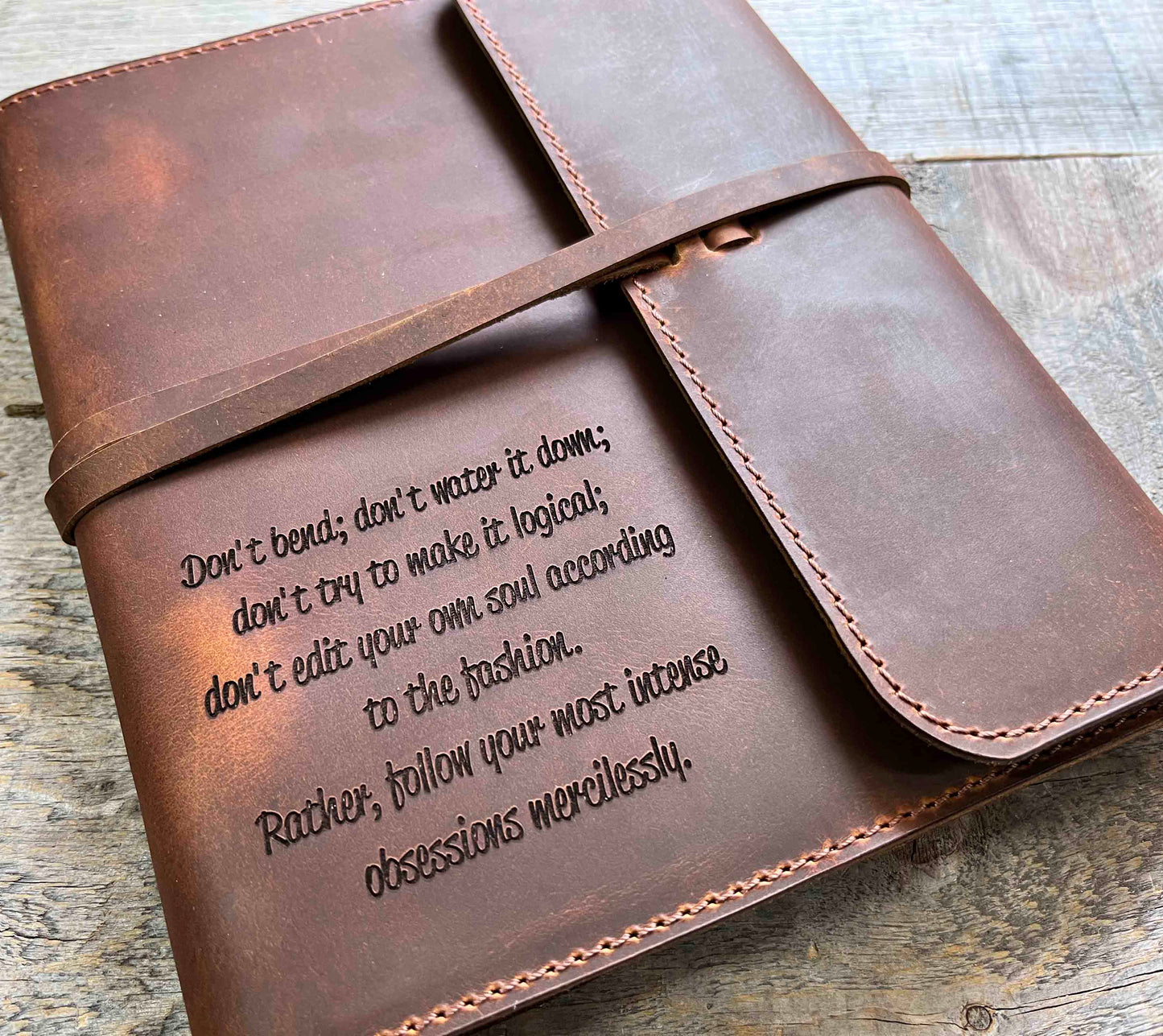 Refillable Journal / Premium Leather / Custom Engraved Memories Made Custom