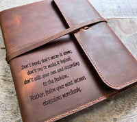 Refillable Journal / Premium Leather / Custom Engraved Memories Made Custom