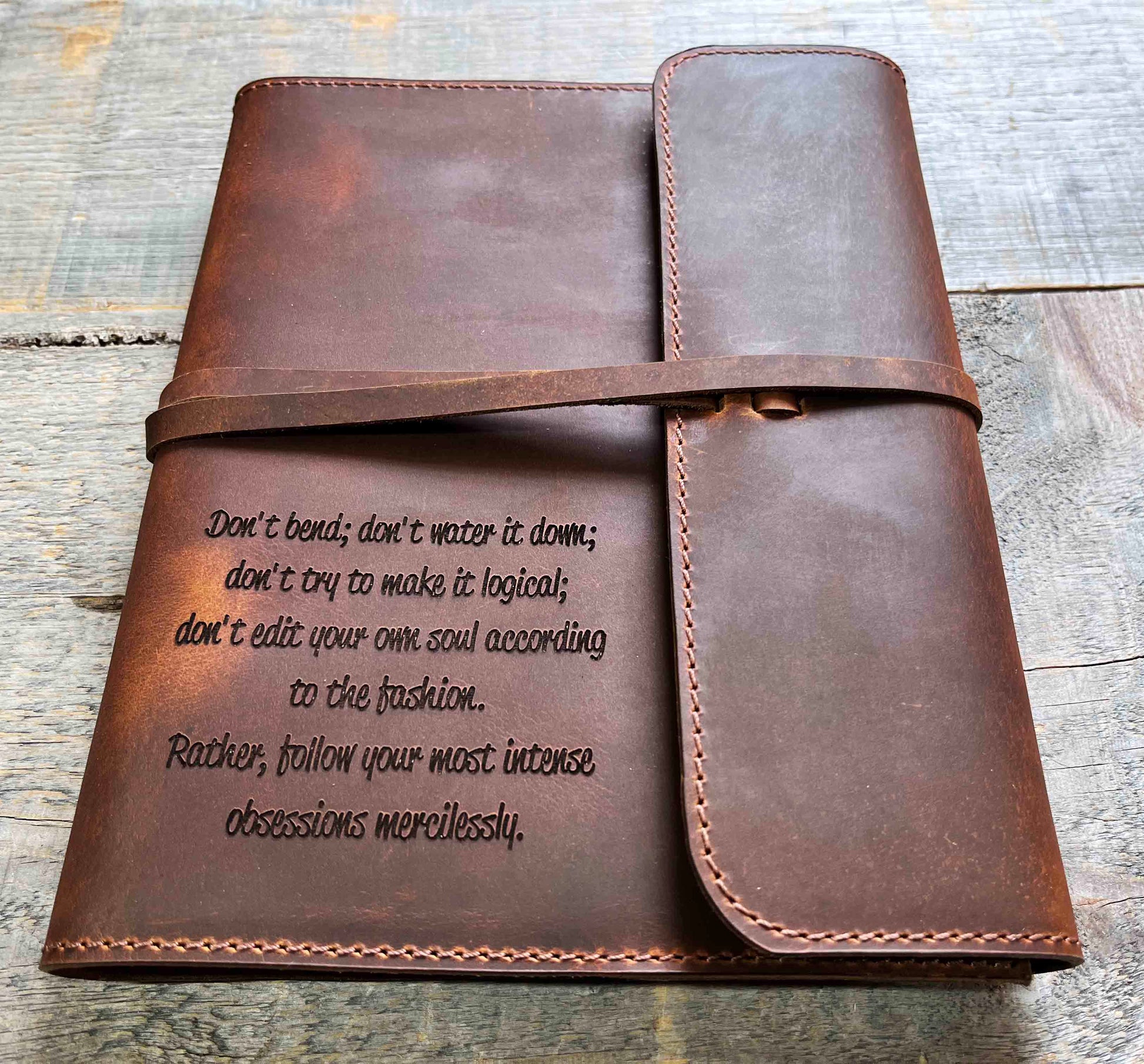 Refillable Journal / Premium Leather / Custom Engraved Memories Made Custom