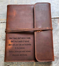 Refillable Journal / Premium Leather / Custom Engraved Memories Made Custom