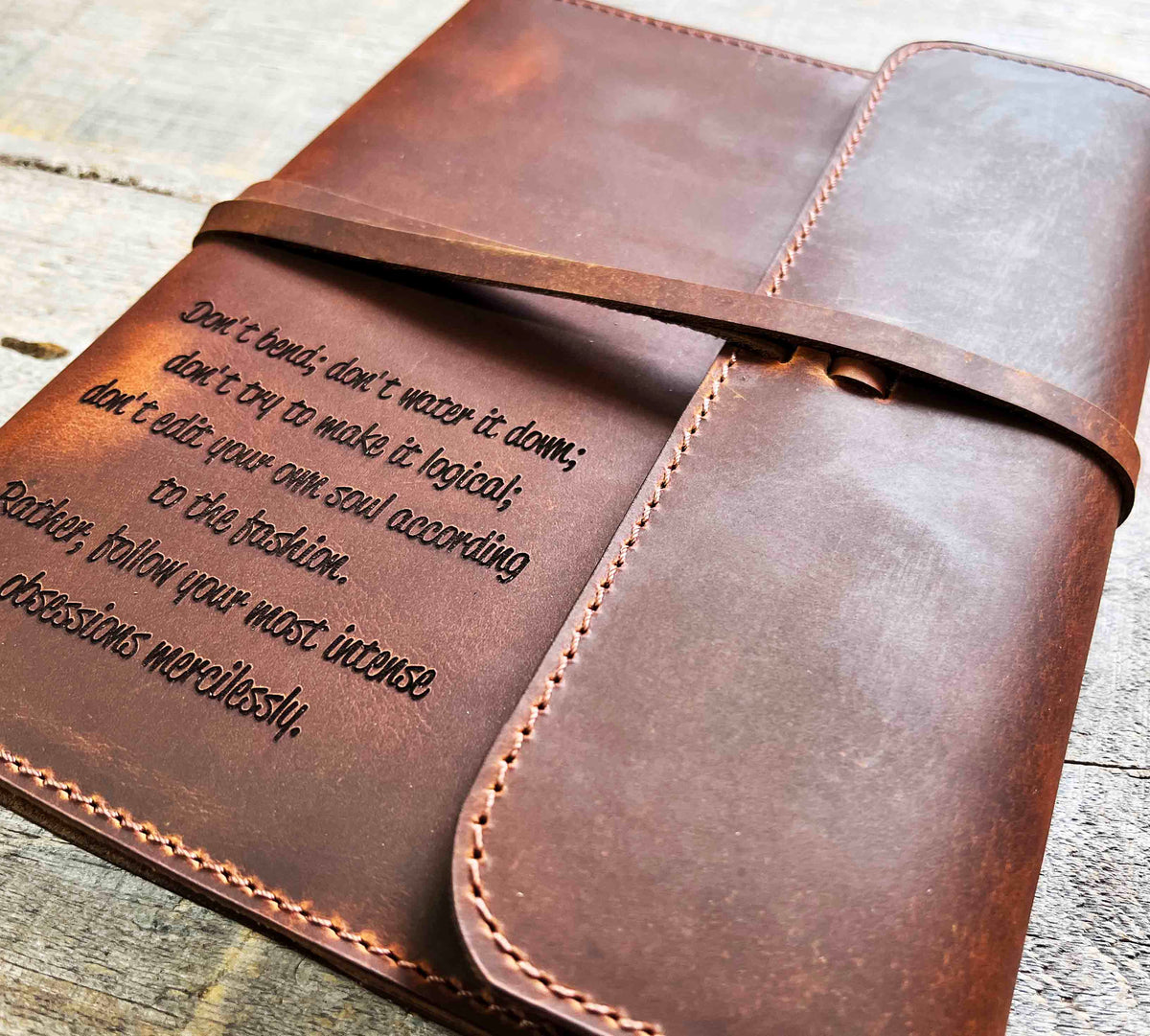 Refillable Journal / Premium Leather / Custom Engraved Memories Made Custom