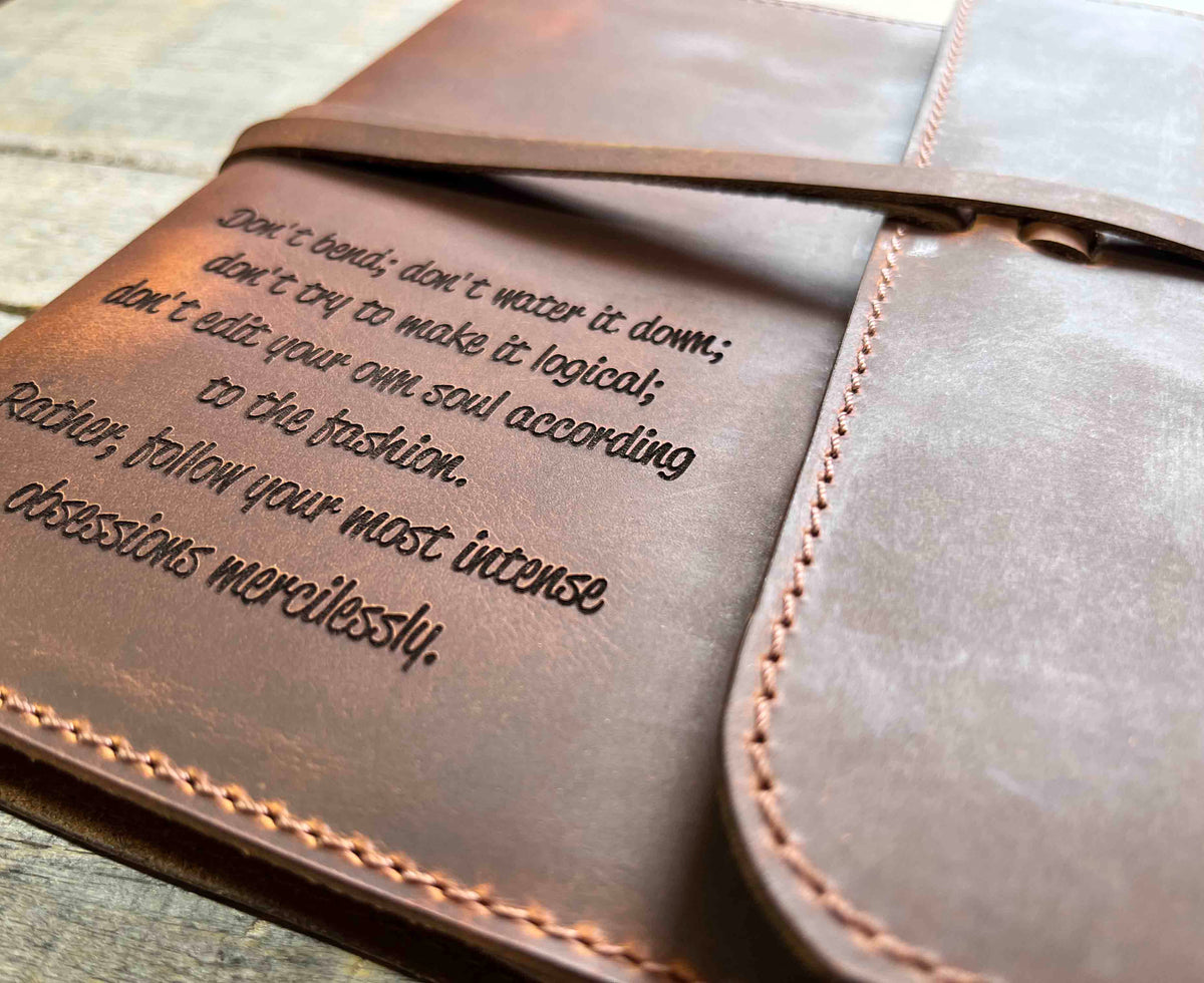 Refillable Journal / Premium Leather / Custom Engraved Memories Made Custom