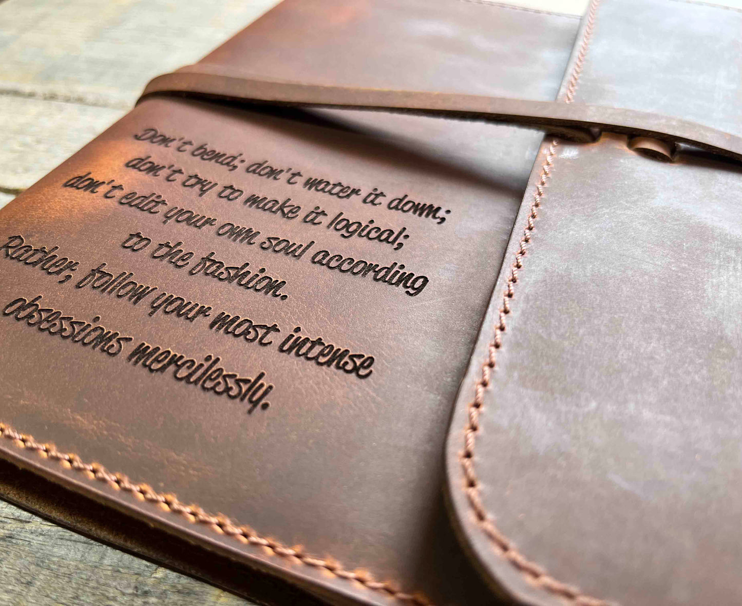 Refillable Journal / Premium Leather / Custom Engraved Memories Made Custom