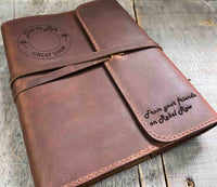 Refillable Journal / Premium Leather / Custom Engraved Memories Made Custom