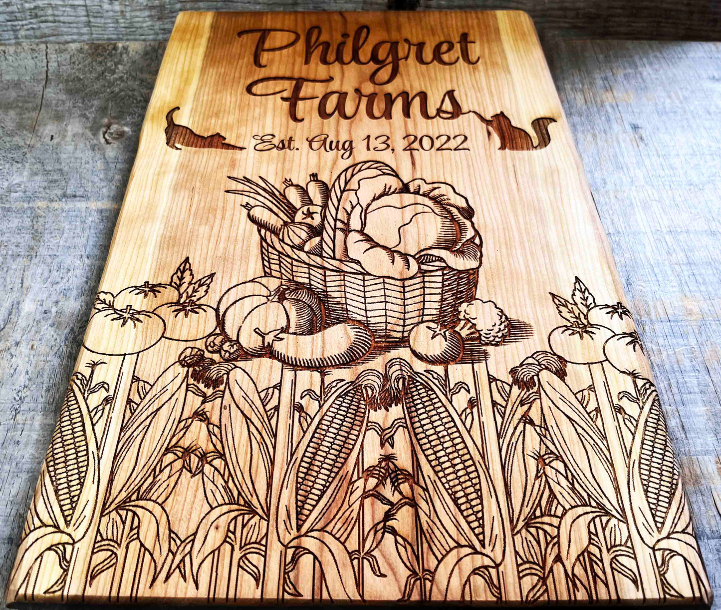 Large Cherry Wood Custom Engraved Signs