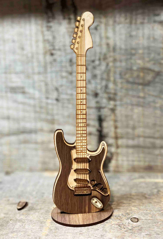 Wooden Electric Guitar Sign