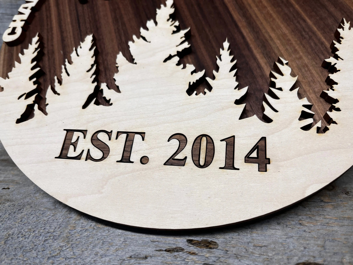 Custom Design/Shape/Size Wooden Dual Layer Sign Memories Made Custom