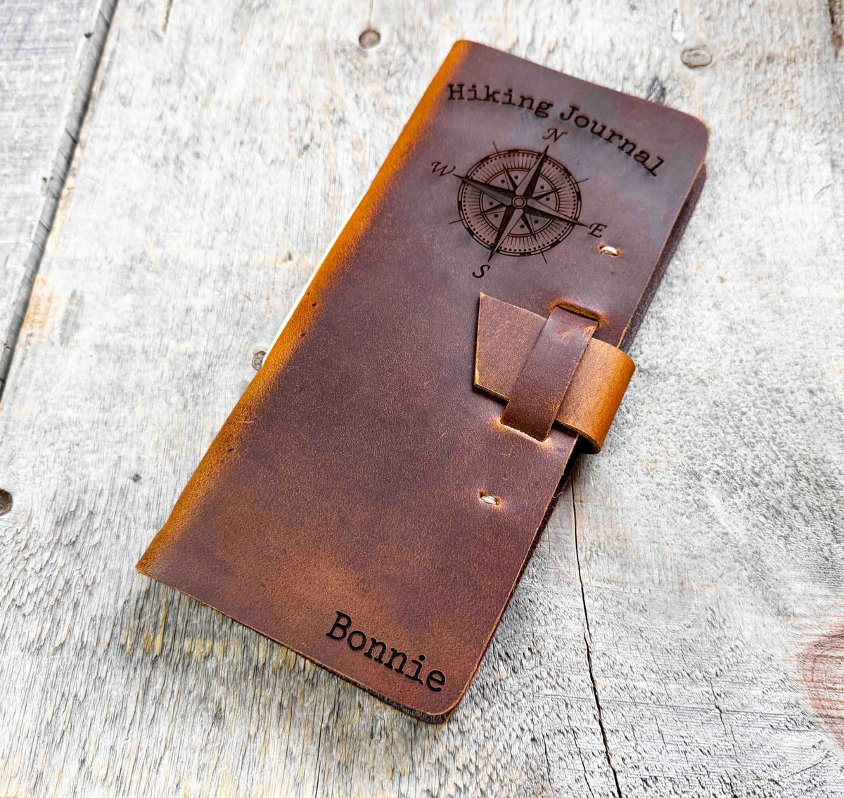 Engraved Leather Hiking Journal Memories Made Custom