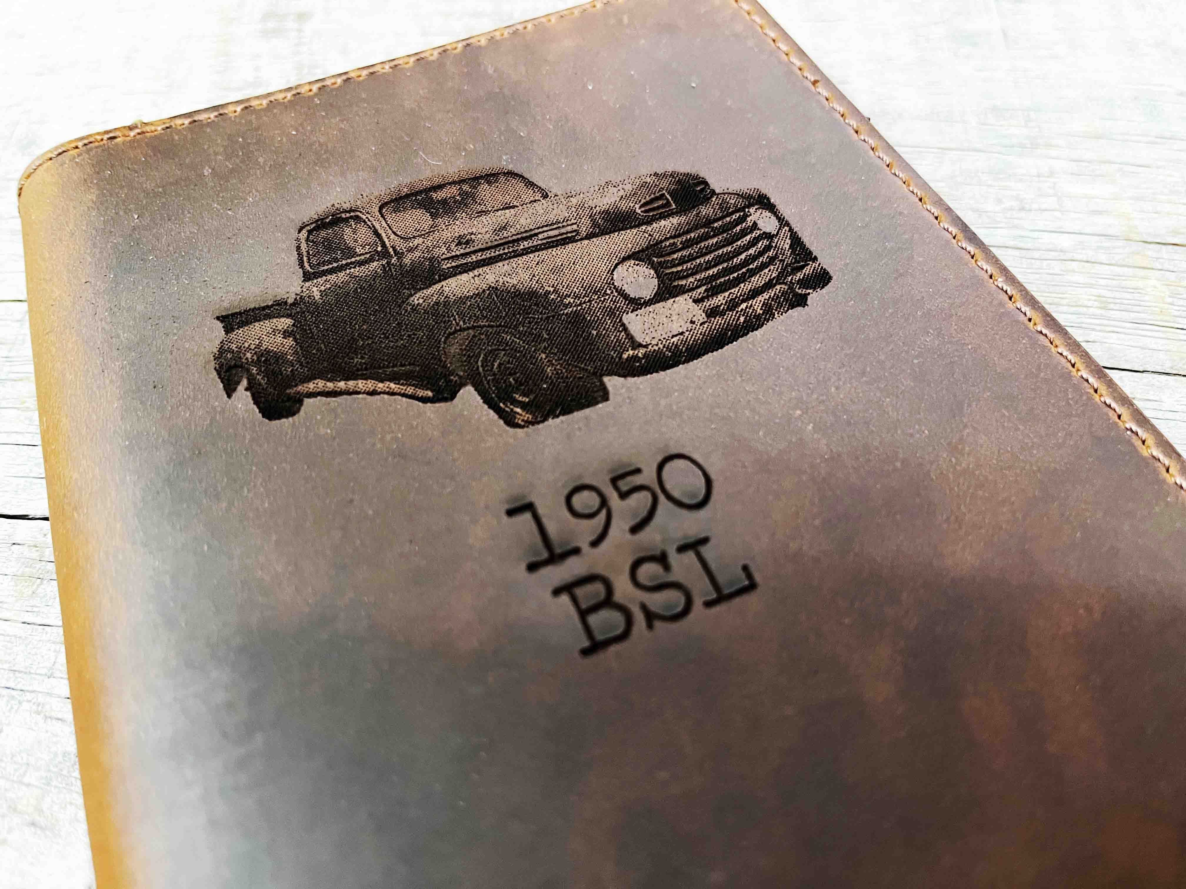 4x6 Leather Photo Album, Premium Leather Engraved