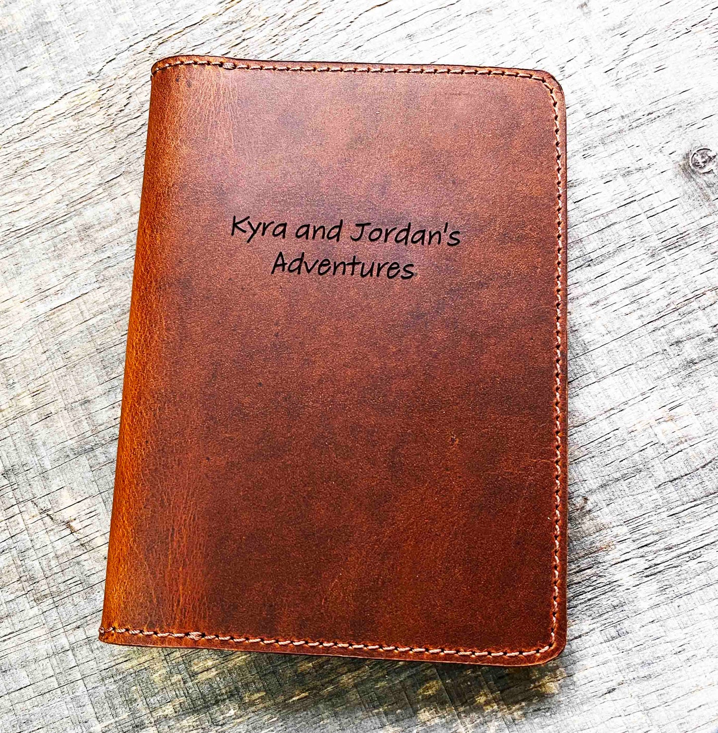 4x6 Leather Photo Album, Premium Leather Engraved