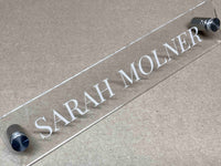 Acrylic Name Plate with Standoffs Memories Made Custom