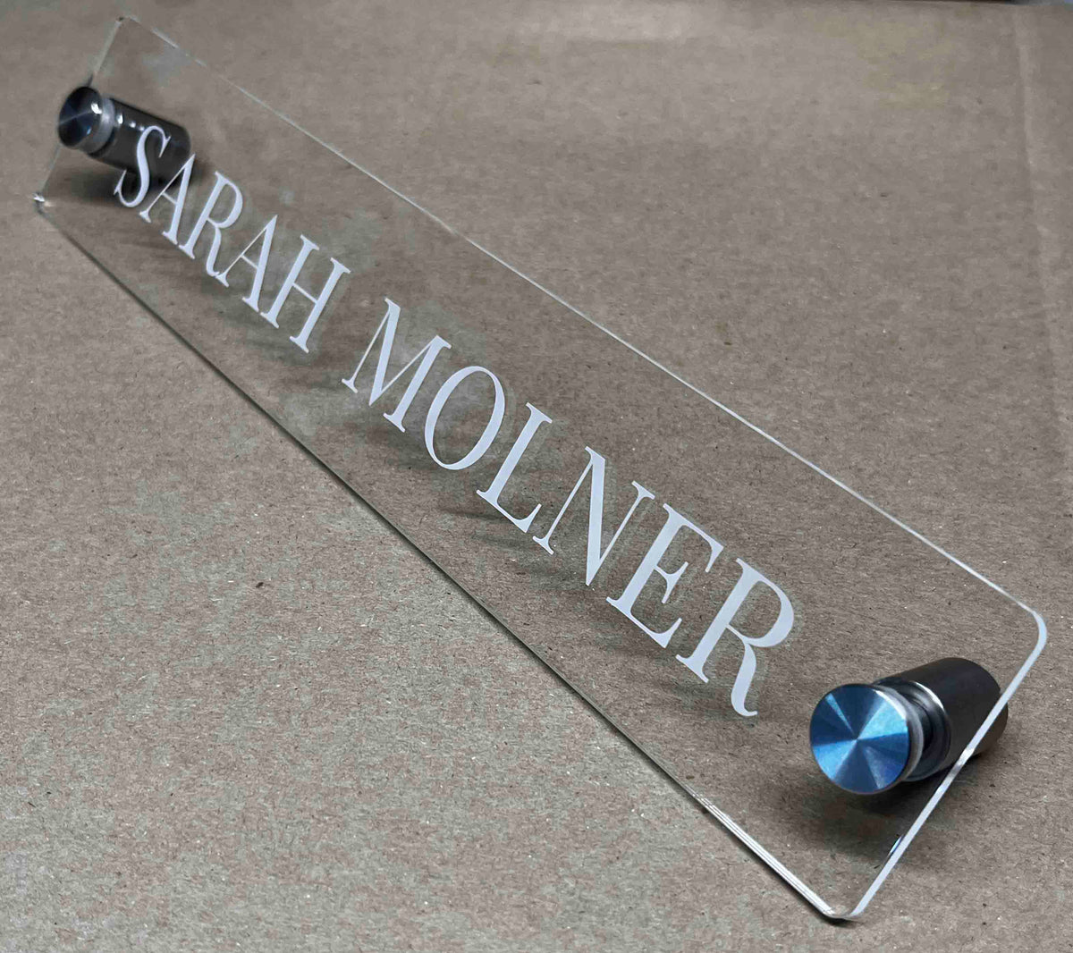 Acrylic Name Plate with Standoffs Memories Made Custom