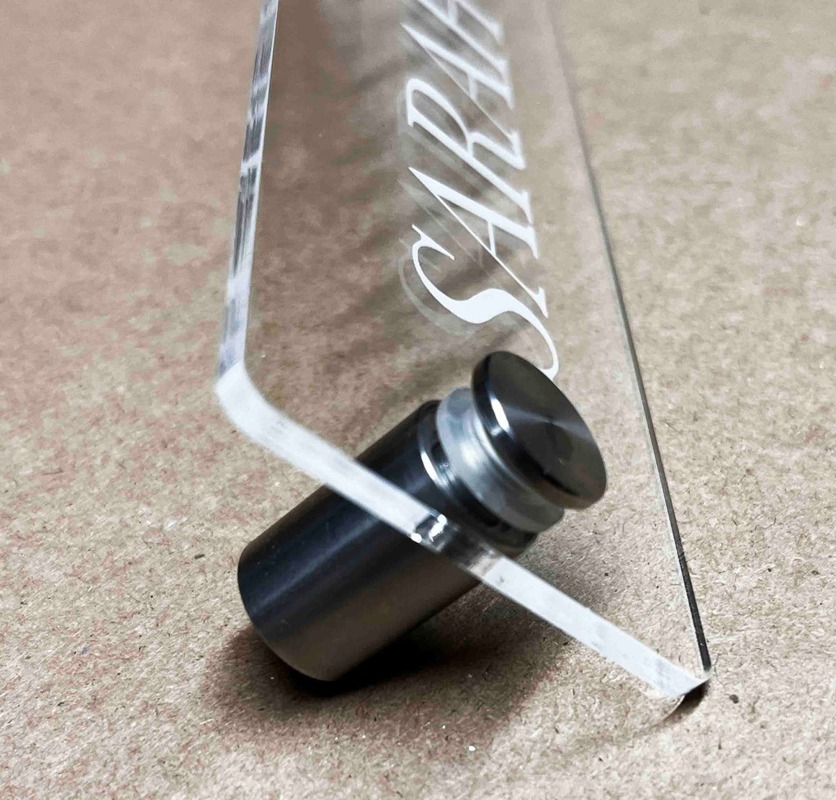 Acrylic Name Plate with Standoffs Memories Made Custom