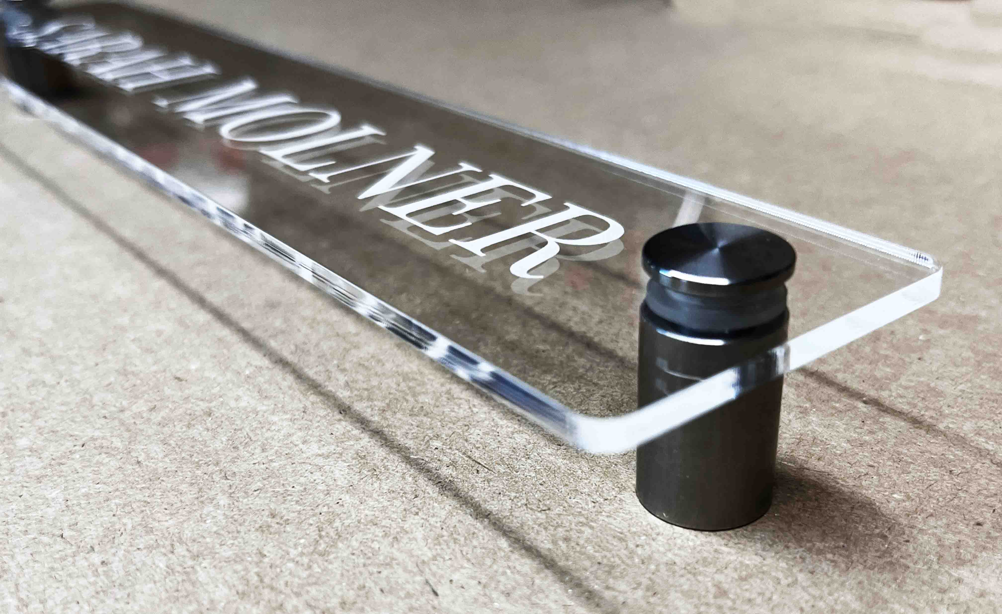 Acrylic Name Plate With Standoffs acrylic-name-plate-with-standoffs