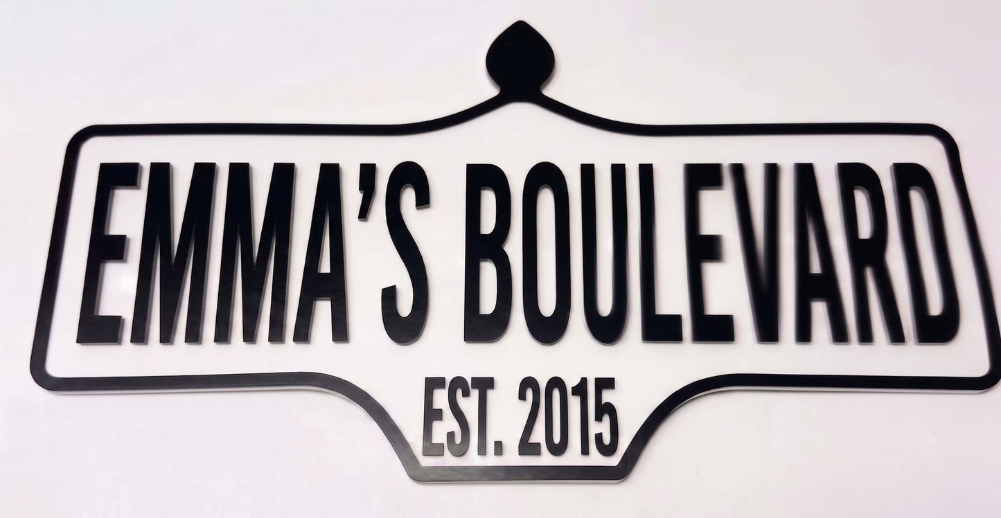 Custom Vintage Street Sign | Laser Cut Personalized Road Sign