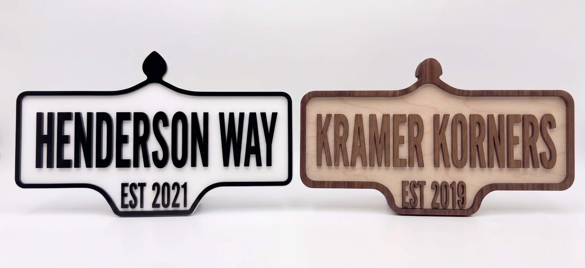 Custom Vintage Street Sign | Laser Cut Personalized Road Sign