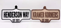 Custom Vintage Street Sign | Laser Cut Personalized Road Sign