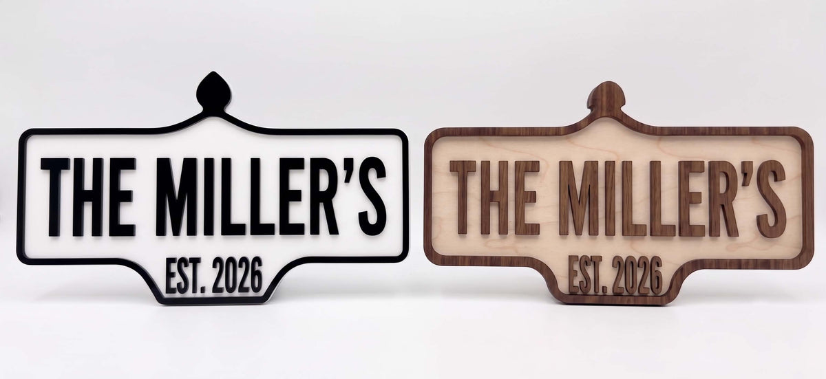 Custom Vintage Street Sign | Laser Cut Personalized Road Sign