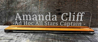 Acrylic and Wood Desk Name Plate Memories Made Custom