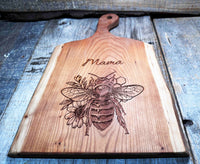 Live Edge Cutting Board Honey Bee Design Memories Made Custom