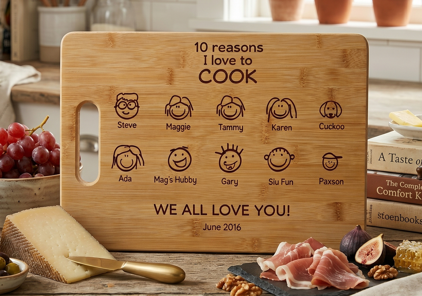 Personalized Bamboo Rectangle Cutting Board