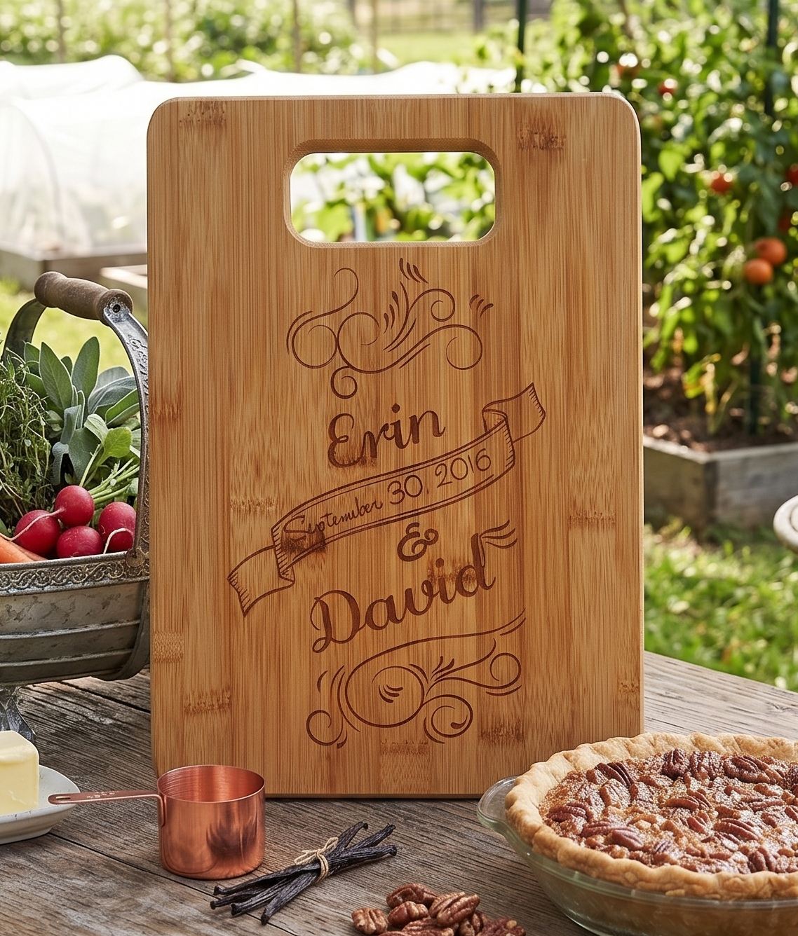 Personalized Bamboo Rectangle Cutting Board