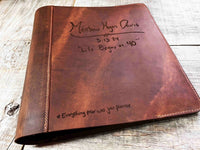 Binder Premium Leather Engraved Memories Made Custom