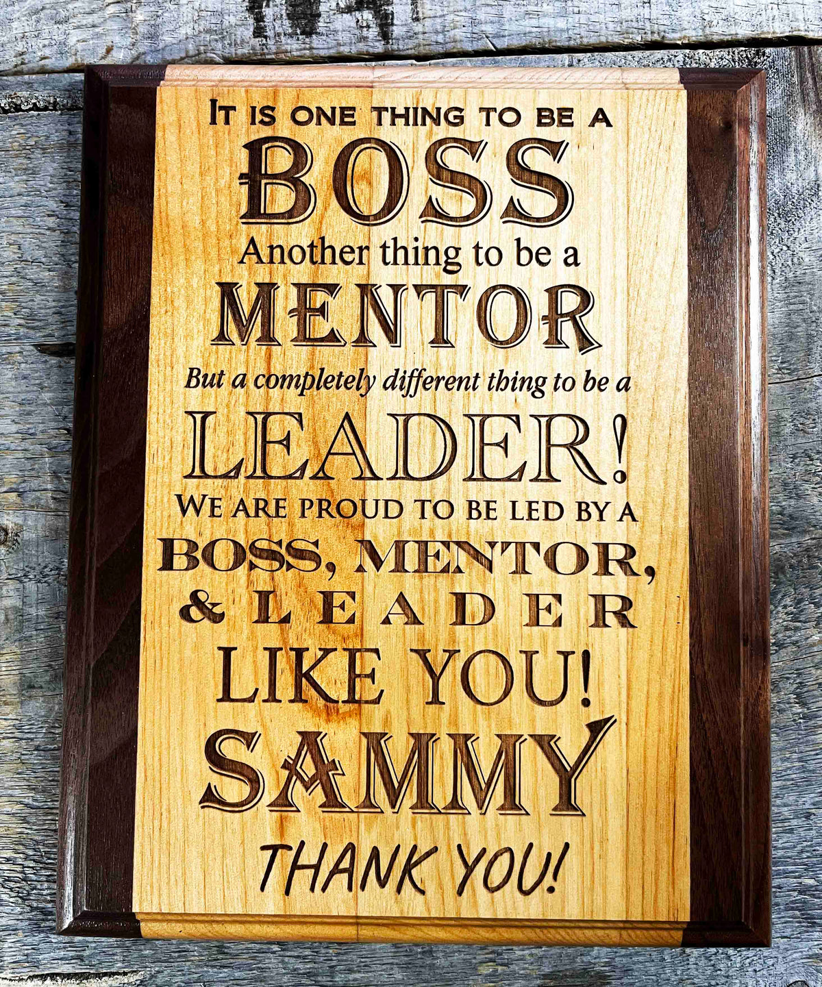 Wooden Plaque - Custom Engraved Memories Made Custom