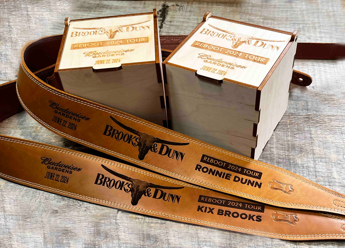 Double Stitch Butter Leather Guitar Straps Memories Made Custom