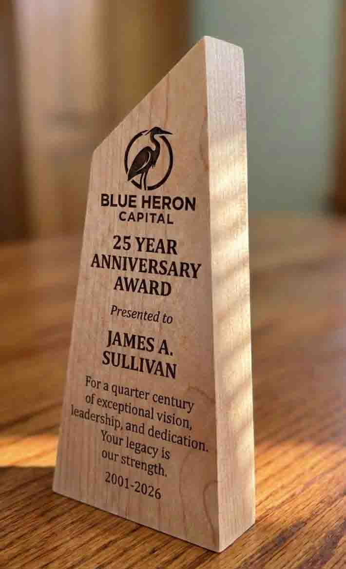 The Canadian Shield Award | Custom Handcrafted Wood Trophy Made in Canada - Memories Made Custom