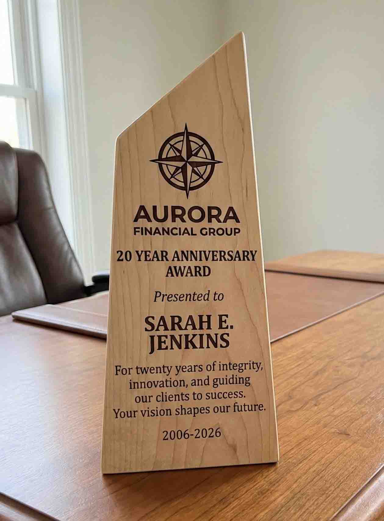 The Canadian Shield Award | Custom Handcrafted Wood Trophy Made in Canada - Memories Made Custom