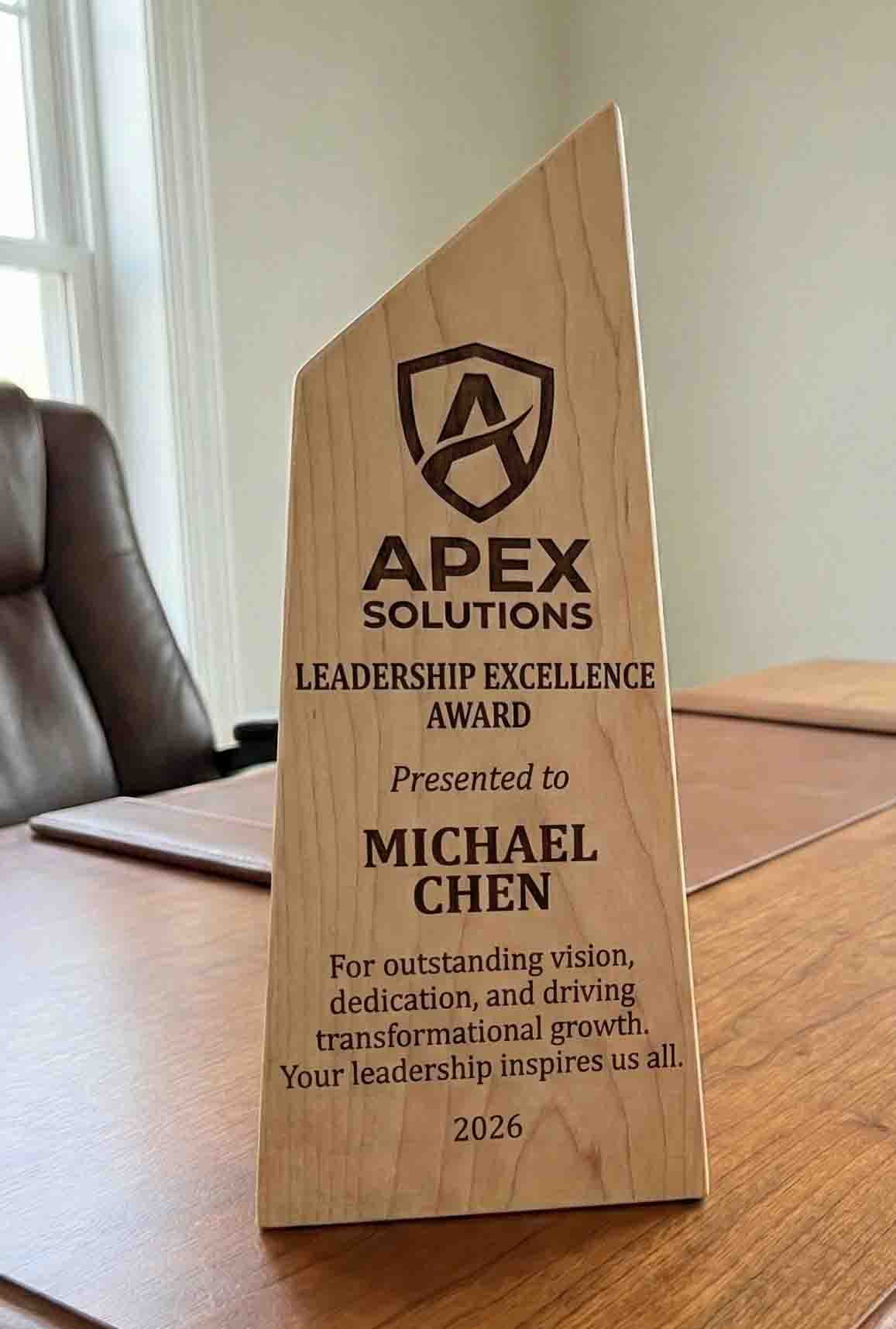 The Canadian Shield Award | Custom Handcrafted Wood Trophy Made in Canada - Memories Made Custom