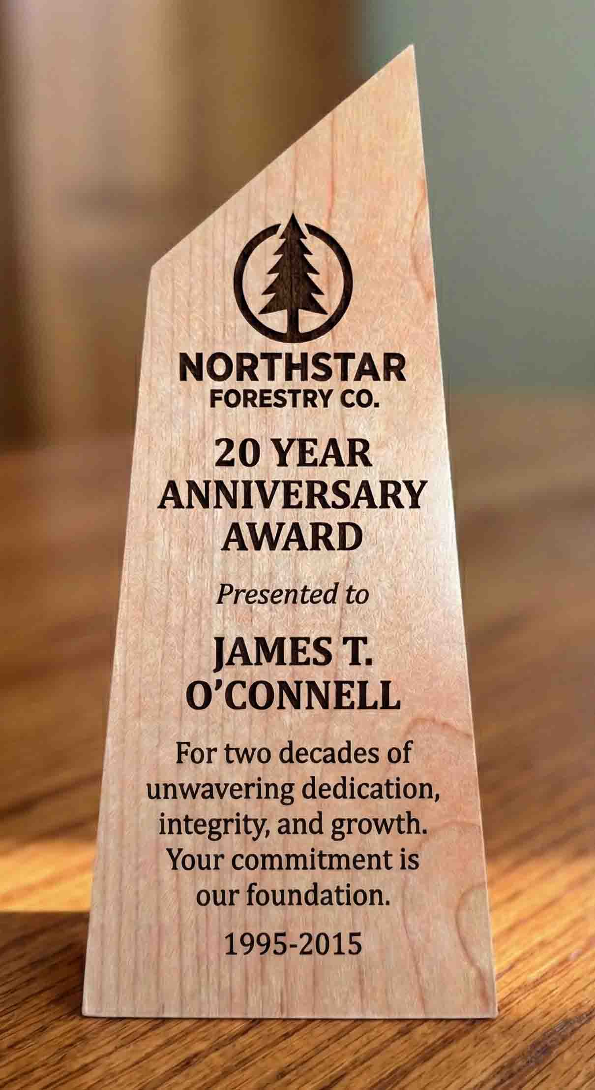 The Canadian Shield Award | Custom Handcrafted Wood Trophy Made in Canada - Memories Made Custom
