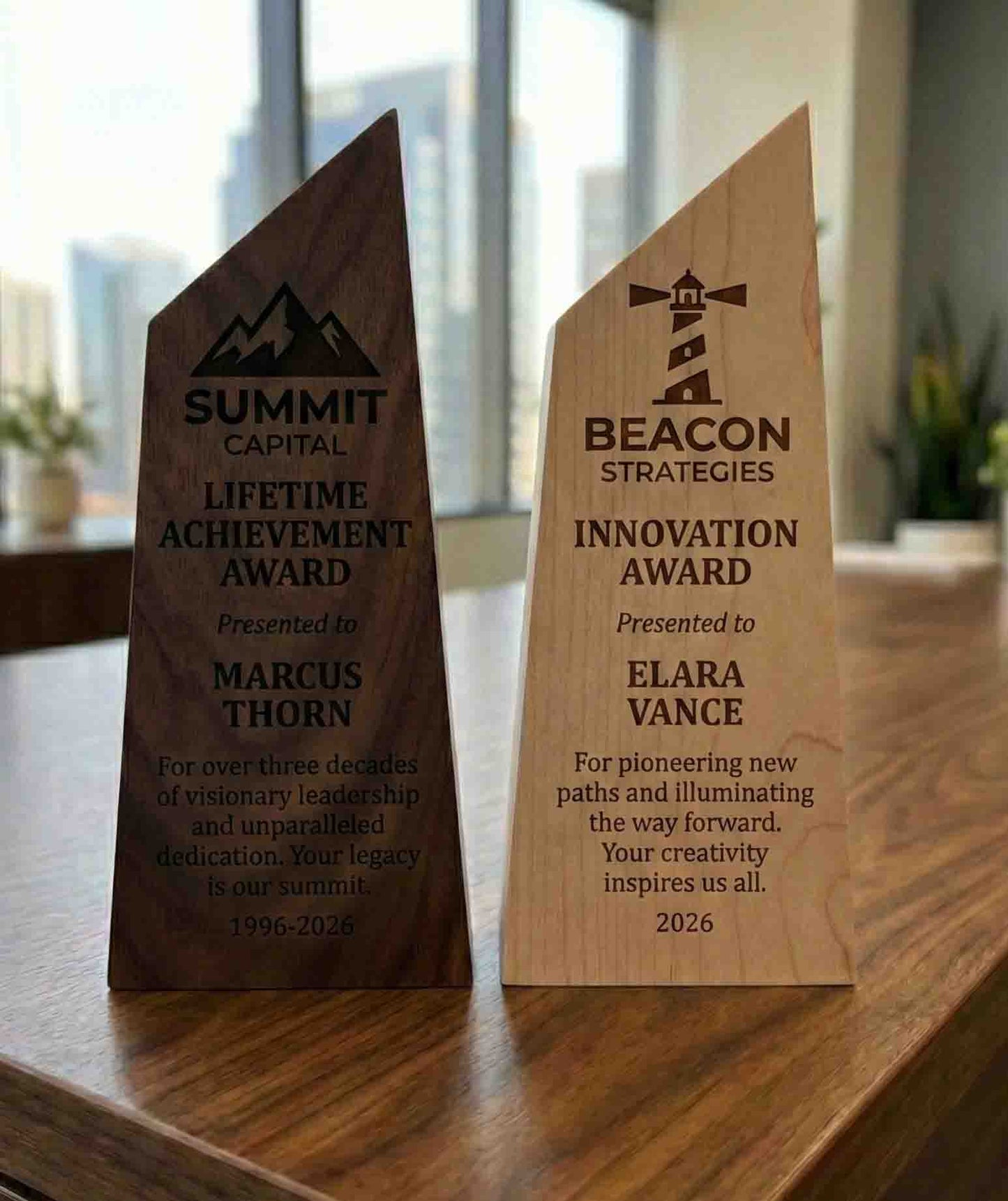 The Canadian Shield Award | Custom Handcrafted Wood Trophy Made in Canada - Memories Made Custom